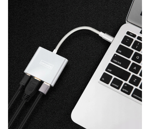 Zenwire Przejściówka 3w1 USB-C 3.1 HDMI 4K PD 100W MacBook - 1604641 - zdjęcie 3